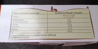 Mini Gratins Cèpes Et Bolets Saint Eloi 4 X 100G - Nutrition facts - fr