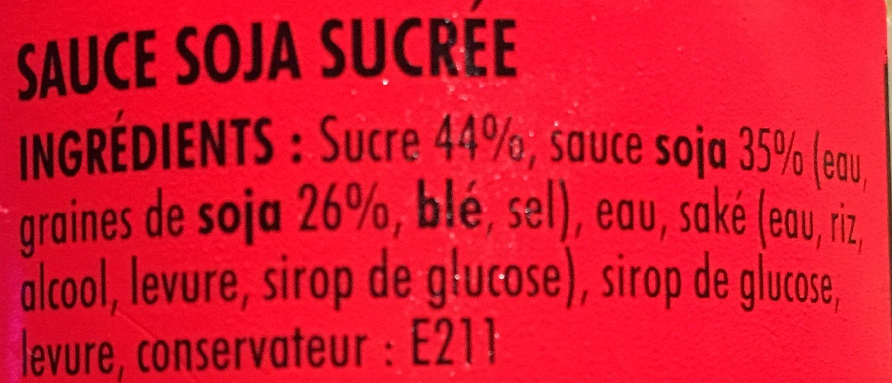 Saveur d'asie - sauce soja sucrée - Ingredientes - fr
