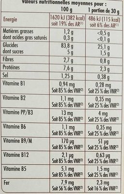 Corn flakes 500g - Voedingswaarden - fr