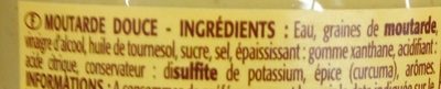 Moutarde douce - Zutaten - fr