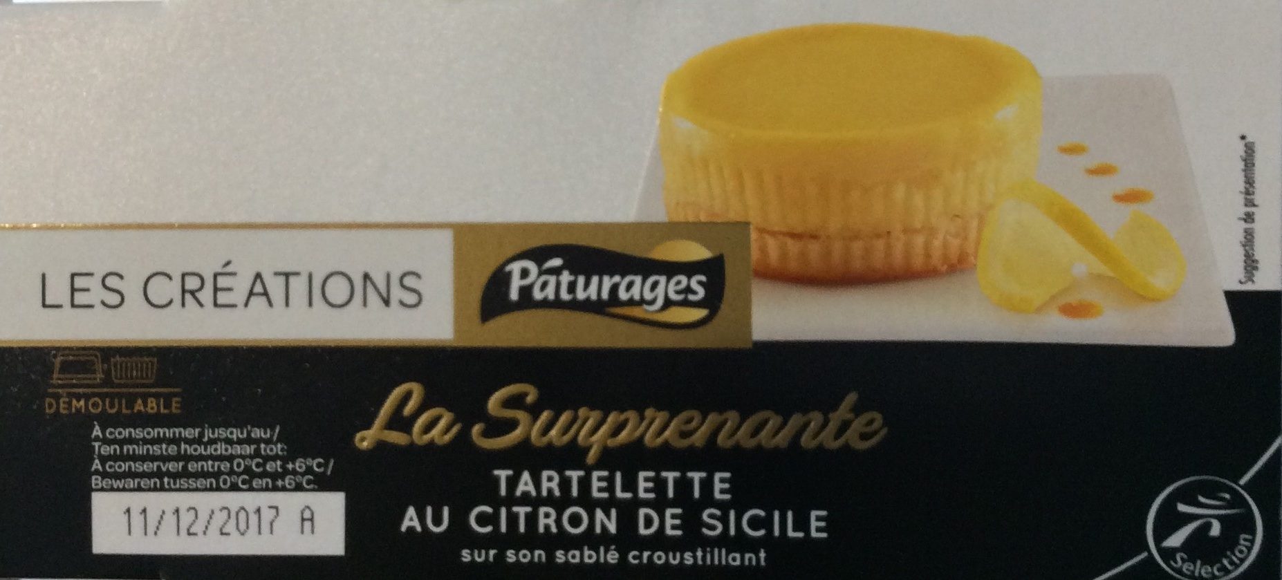 Les Créations La Surprenante tartelette au citron de Sicile les 2 pots de 80 g - Product - fr