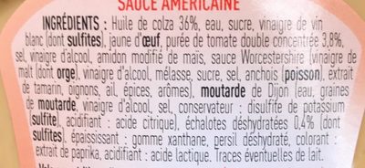 Sauce Américaine - Ingredientes - fr