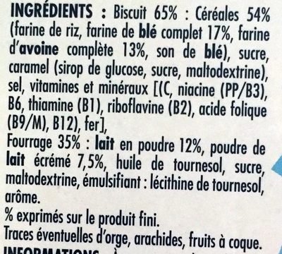Céréales cricalait - Ingredients - fr