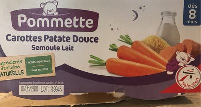 Pommette carottes patate douce - Produit
