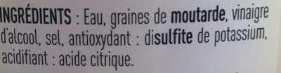 Moutarde de Dijon fine & forte - Zutaten - fr