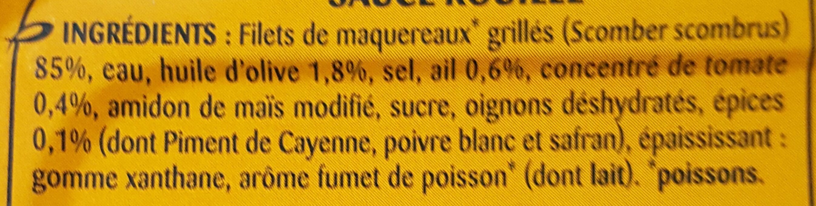 Filets de maquereaux grillés sauce rouille - Ingrediënten - fr