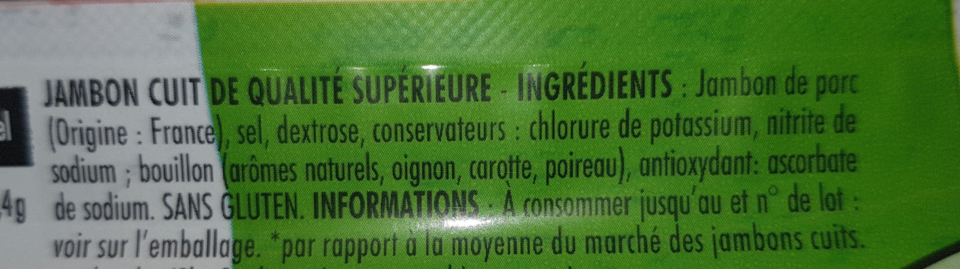 Jambon supérieur -25 % de sel - Ingredientes - fr