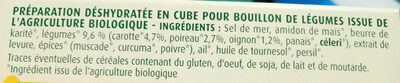 Bouillon de légumes BIO - Ingredientes - fr