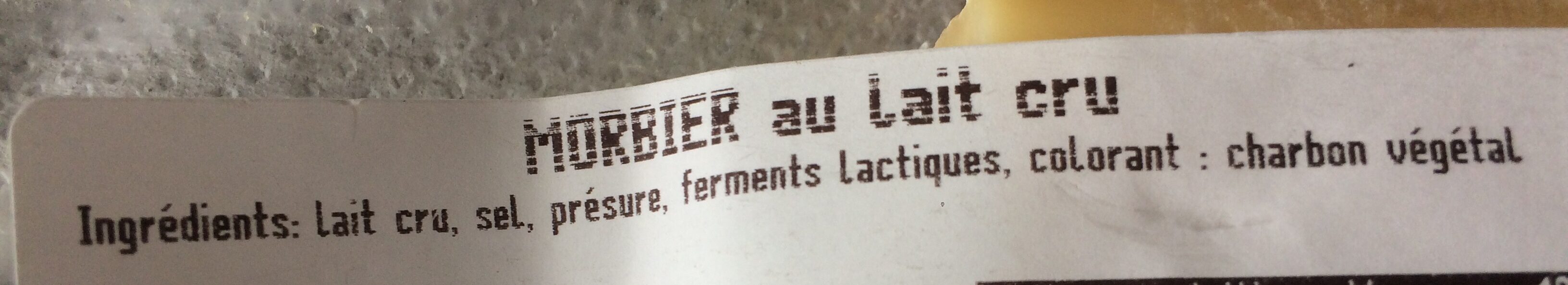 Morbier aop fe 180g massif ls - Ingredients - fr