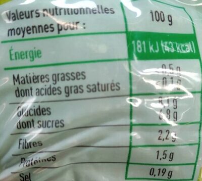 Betteraves rouges entieres - Nutrition facts - fr