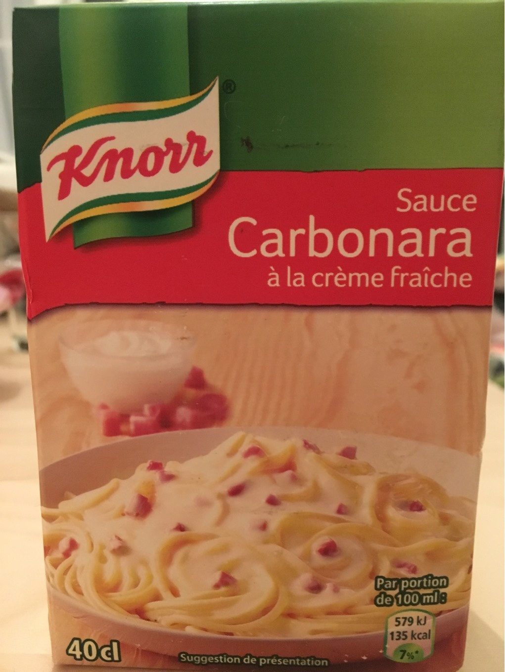 414G Sauce Pate Carbonara Knorr - Product - fr