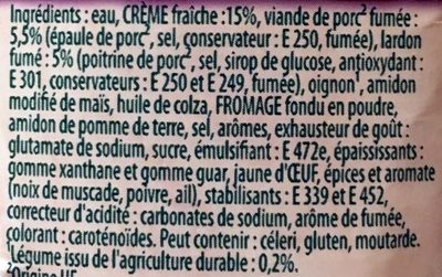 414G Sauce Pate Carbonara Knorr - Ingredients - fr
