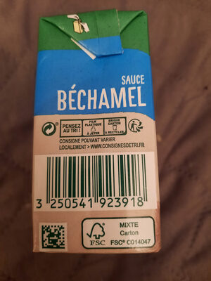 Knorr Sauce Béchamel à la Noix de Muscade 20cl Lot de 2 - Instruction de recyclage et/ou informations d'emballage