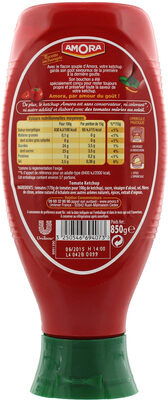 Amora Ketchup Nature Flacon Souple 850g - Ingredients - fr