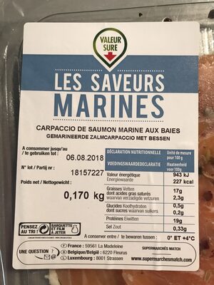 Carpaccio de saumon - Ingredienser - fr