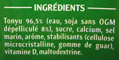 Soja Calcium - Ingrédients