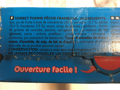 Sorbet Pêche Pomme Framboise - 6