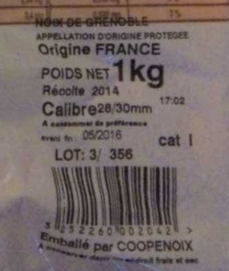 Noix de Grenoble AOP - Ingredients - fr