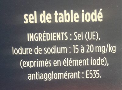 Gros sel iodé - Ingrédients