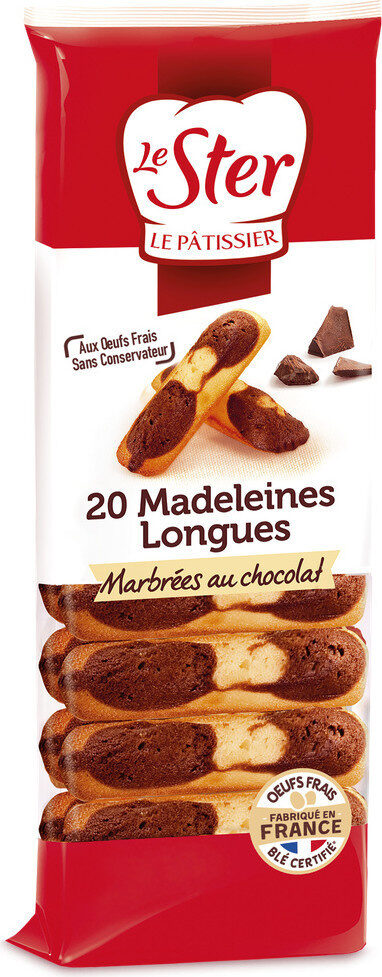 Madeleines longues marbrées chocolat - Produit