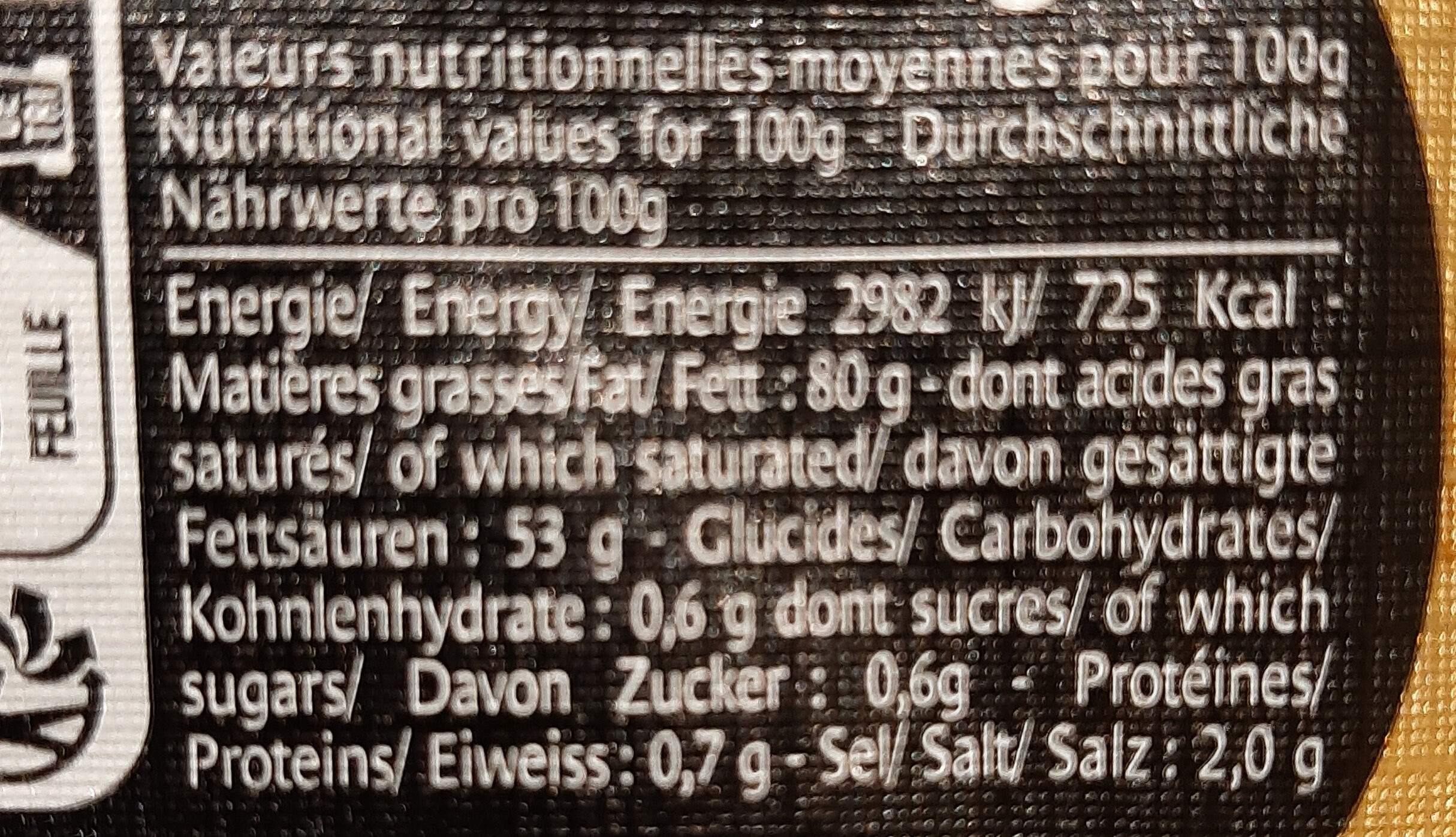 Grand cru a la creme maturée non pasteurisée D - Nutrition facts - fr