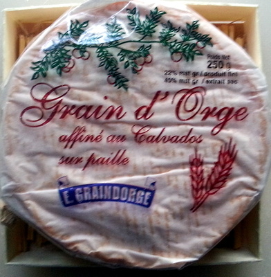 Grain d'Orge affiné au Calvados sur paille (22 % MG) - Product - fr