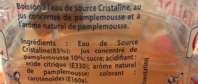 eau pamplemousse - Ingrediënten - fr