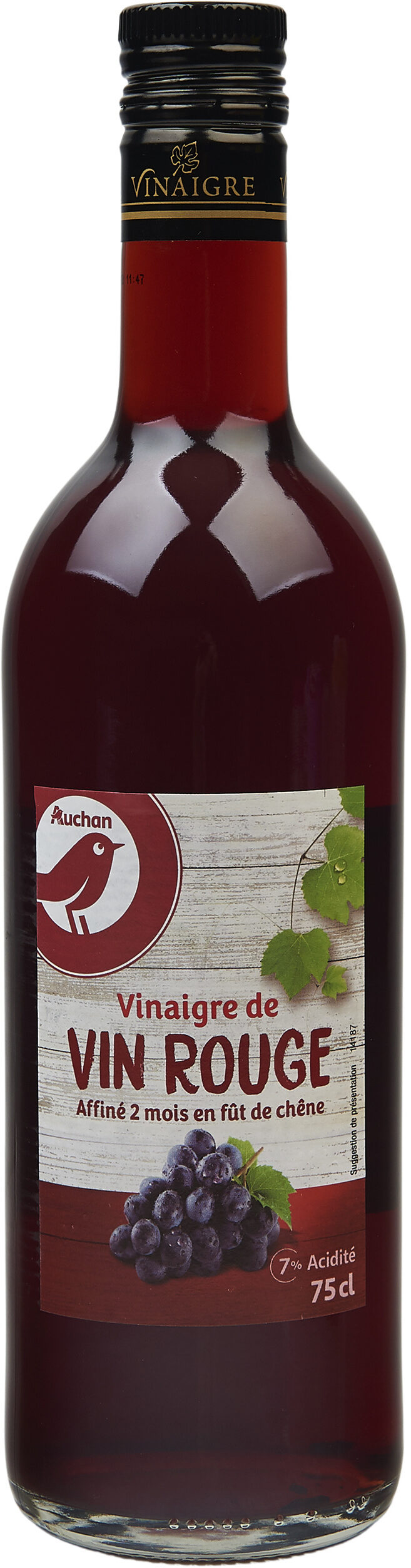 Vinaigre de vin rouge affiné 2 mois en fût de chêne 7% d'acidité - Produit