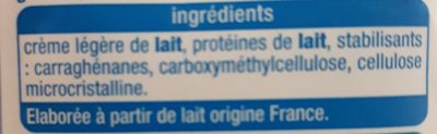Crème légère fluide15% mat. gr. - Ingredients - fr