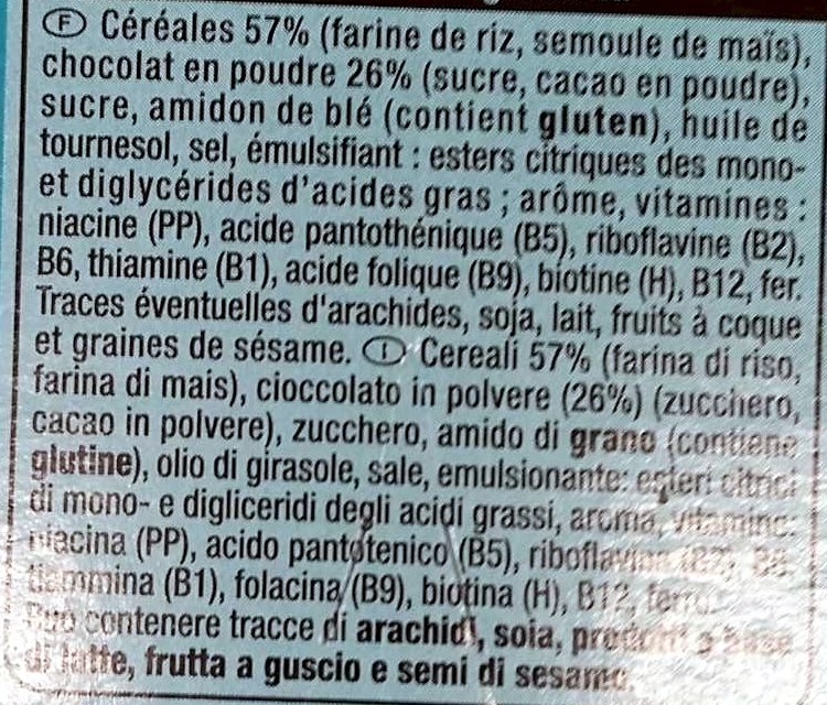 Caocroc au chocolat - Ingredients - fr