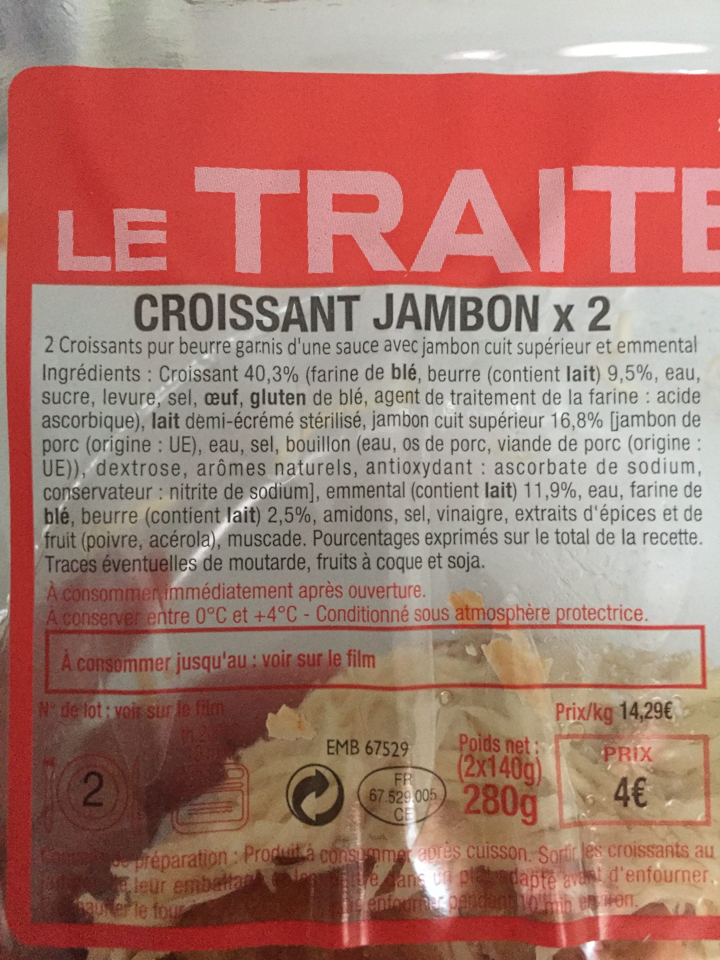 Croissant jambon - Ingredients - fr