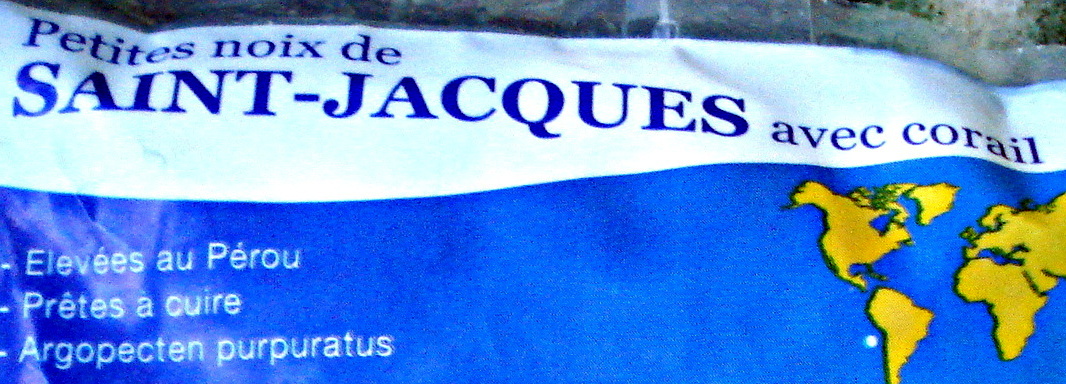 Petites noix de Saint-Jacques avec corail surgelées - Ingrédients