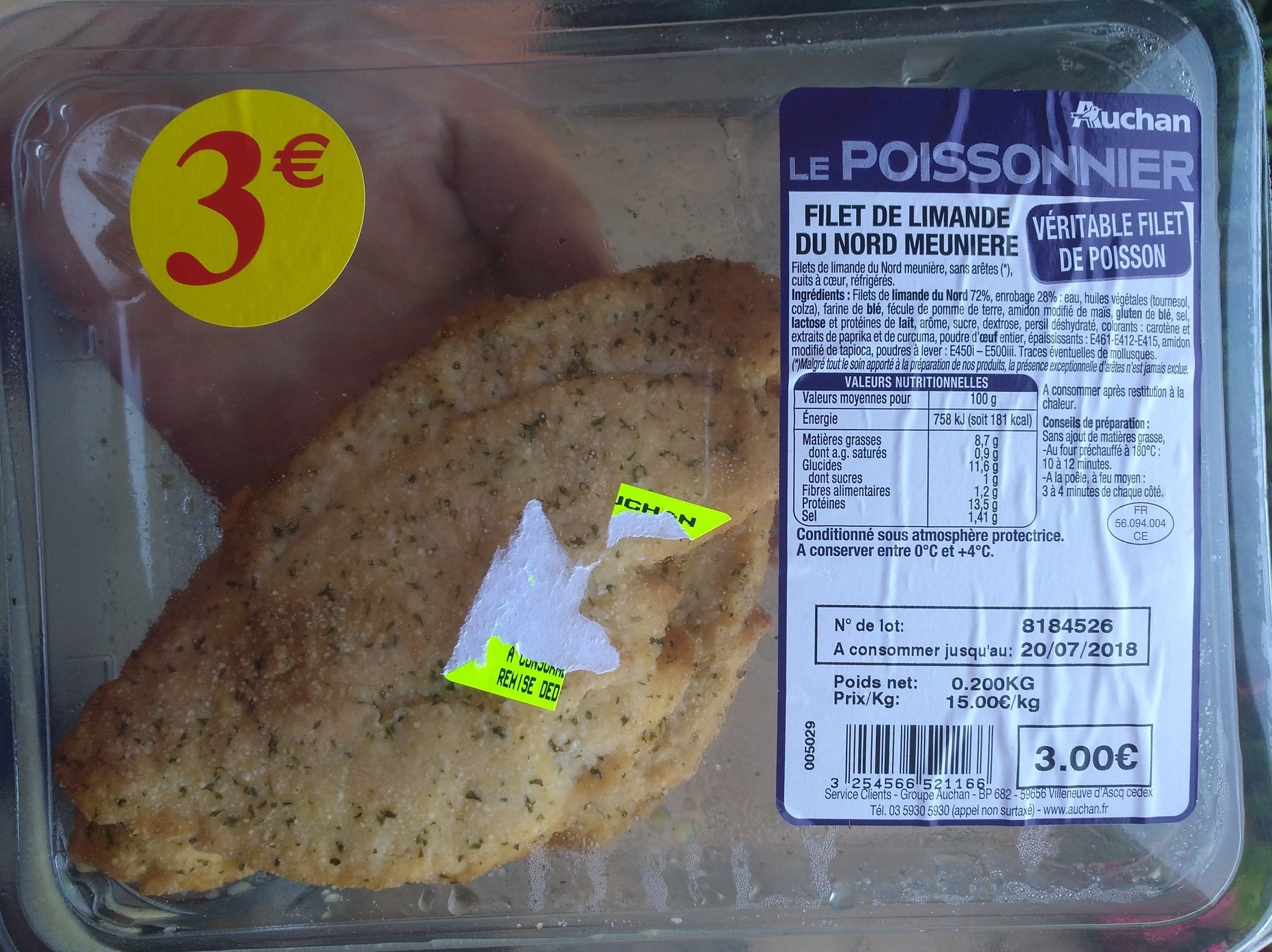 Filet limande du Nord meunière - Produkt - fr