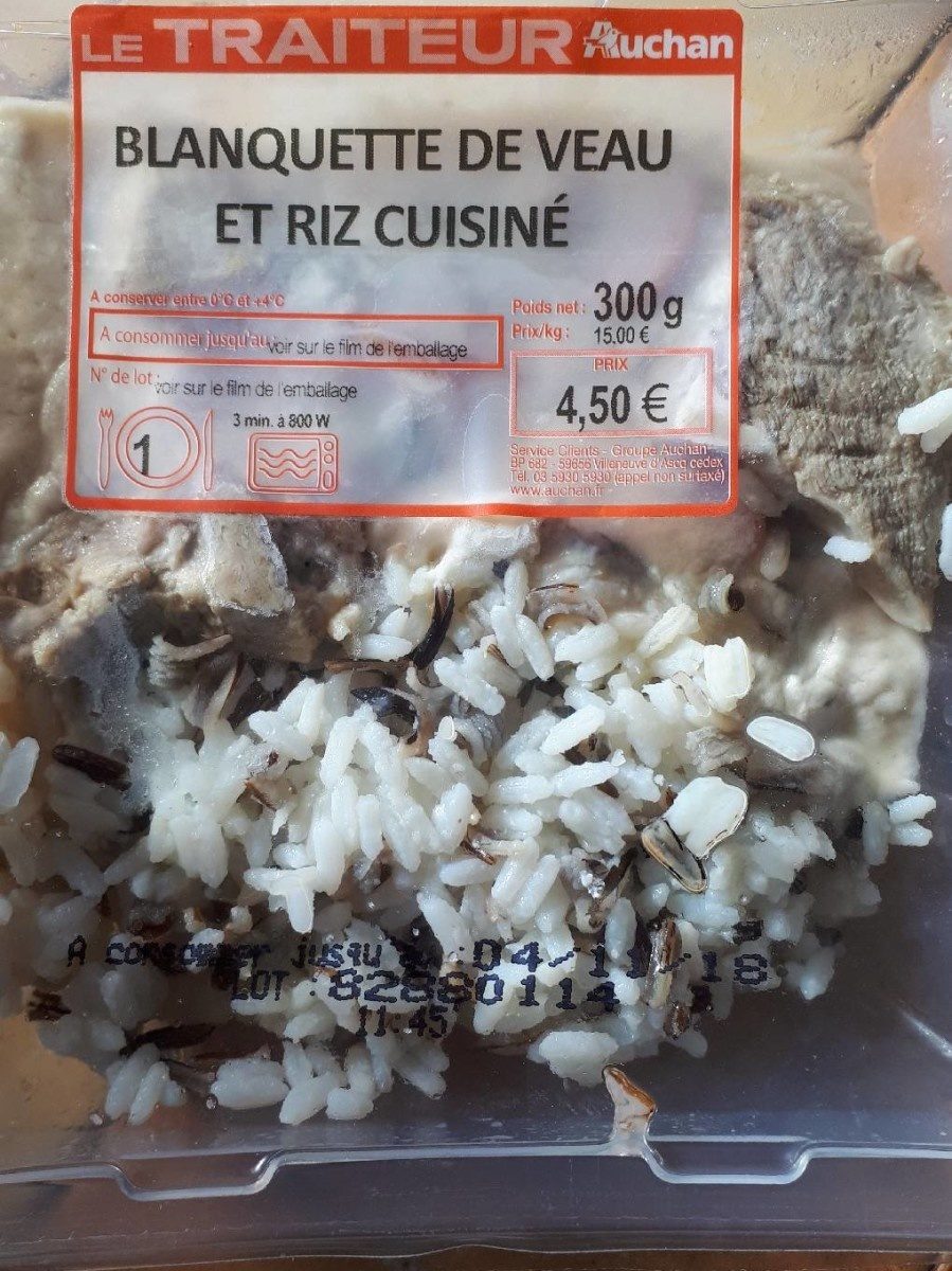 Blanquette de veau et riz cuisiné - Product - fr