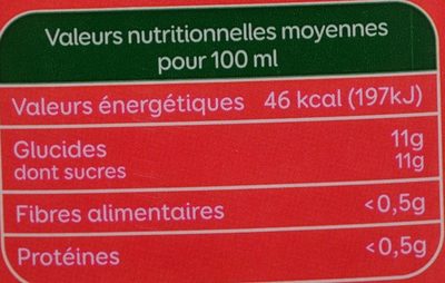 Pressade - 1,5 L - Nutrition facts - fr