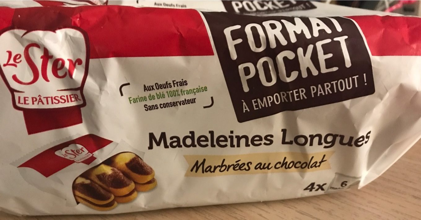 Madeleines longues marbrées au chocolat - Produit