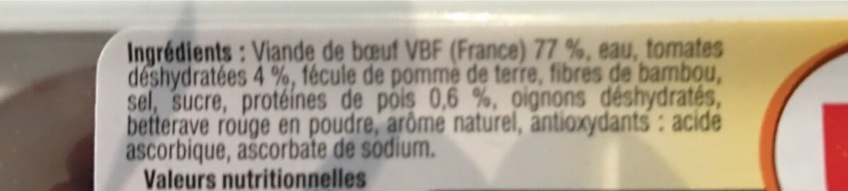 Viande hachée bolognaise, 20% MAT.GR. - Ingredients - fr