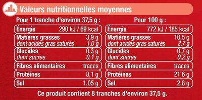 Saumon fumé Atlantique Ecosse - Nutrition facts - fr