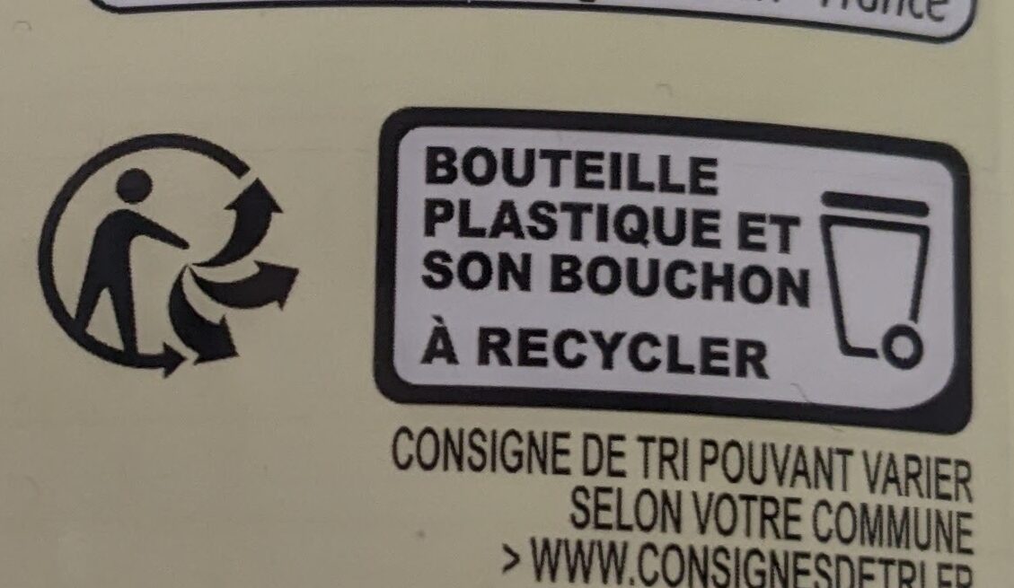 Tonic zero - Instruction de recyclage et/ou informations d'emballage