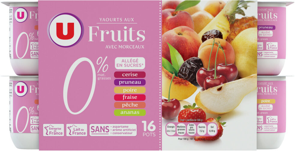 Yaourt aux fruits avec morceaux 0% - Produit