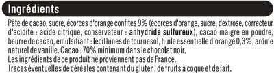 Tablette de chocolat noir dégustation 72% d'écorces d'orange - Ingrediënten - fr