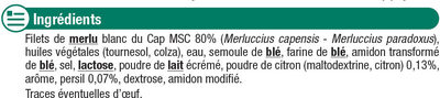 Filets de merlu blanc meunière MSC - Ingredients - fr