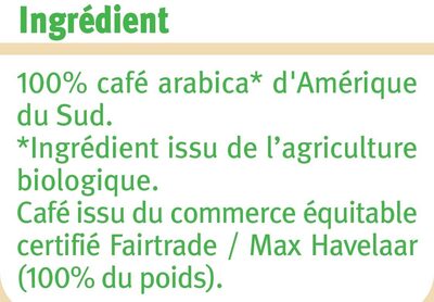 Café moulu Amérique du Sud Max Havelaar - Ingredients - fr