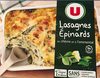 Lasagnes épinards au chèvre et à l'emmental - Produit