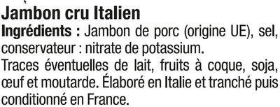 Jambon cru Italien - Zutaten - fr