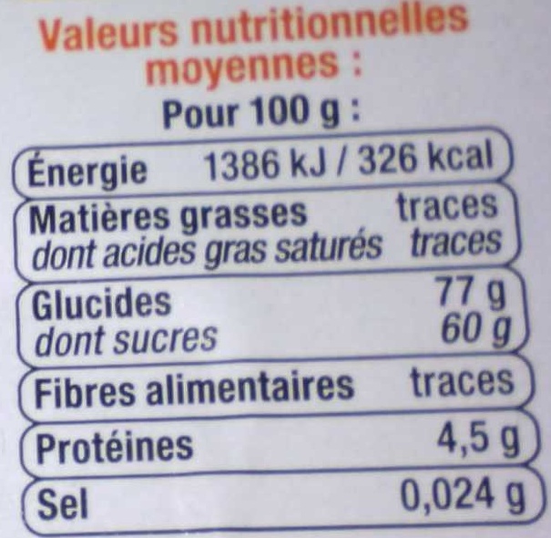 assortiment de gélifiés - Nutrition facts - fr