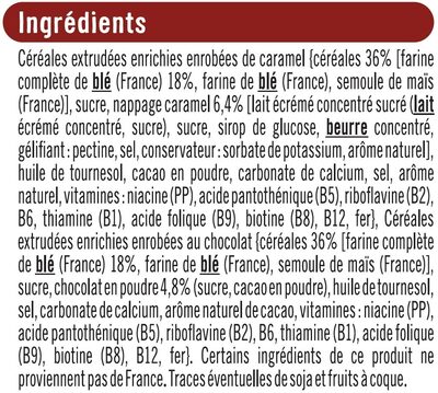 Pétales croustillantes chocolat caramel - Ingredients - fr