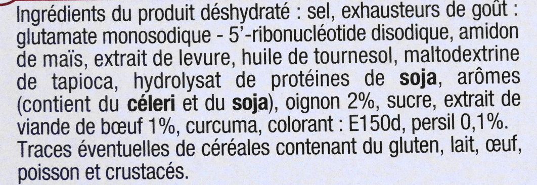 Bouillon de Pot-au-Feu - Ingrédients