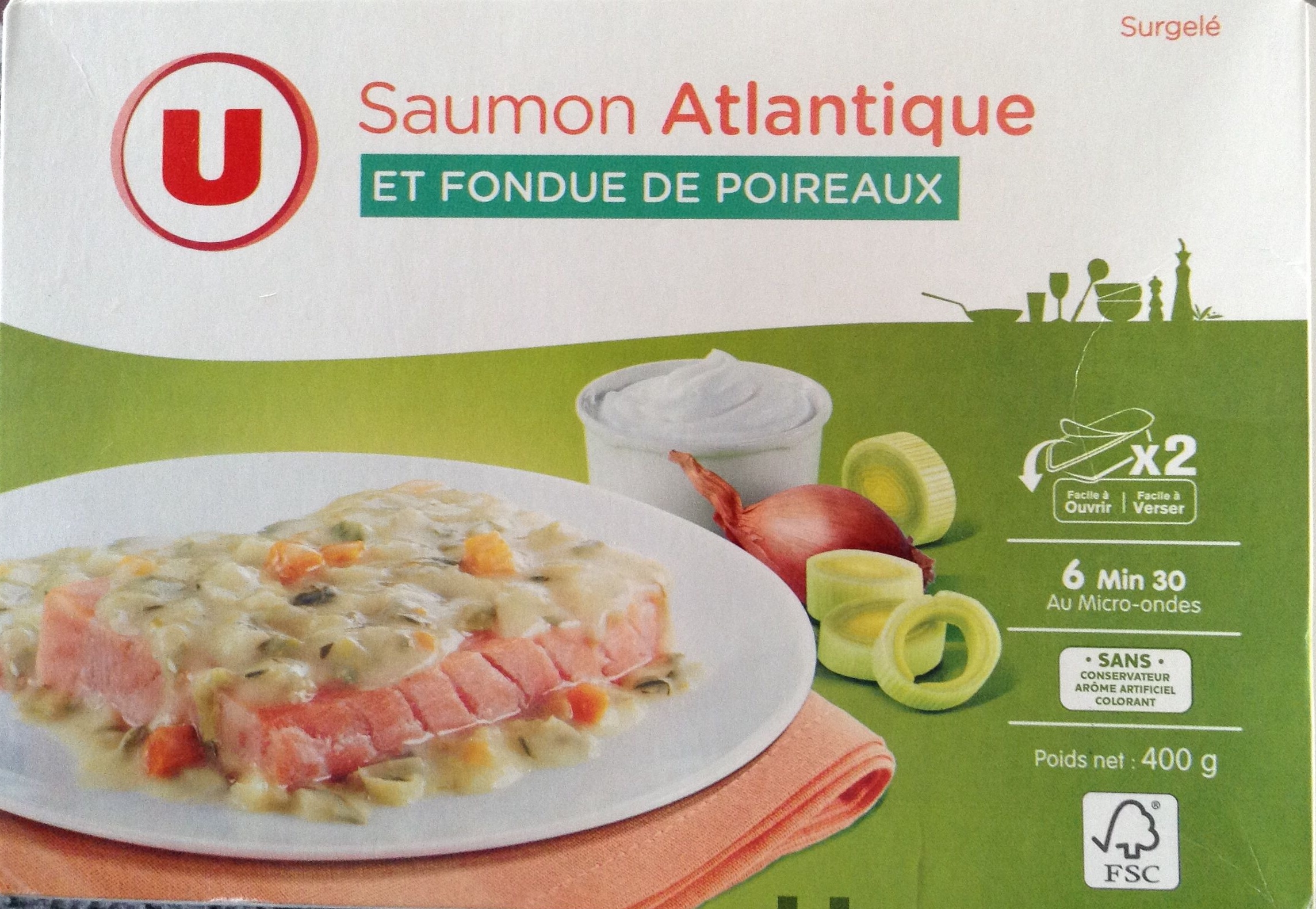 Saumon Atlantique et Fondue de Poireaux, Surgelé - Product - fr