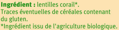 Lentilles corail - المكونات - fr
